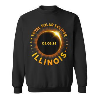 American Total Solar Eclipse April 8 2024 Illinois Totality Sweatshirt | Mazezy CA