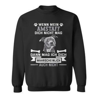 Amstaff Hund Sweatshirt für Hunde-Liebhaber, Lustiger Spruch in Schwarz - Seseable