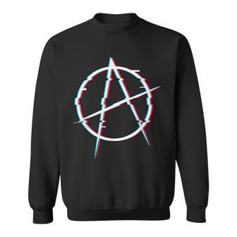 Anarchy Symbol Anarchist Anti Government Vaporwave Aesthetic Sweatshirt - Thegiftio UK