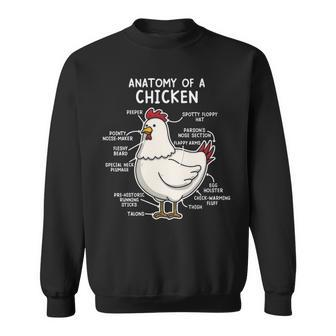 Anatomy Of A Chicken Country Farm Women Girl Sweatshirt | Mazezy