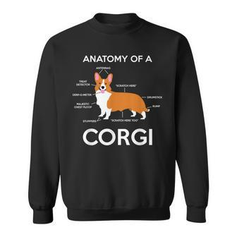 Anatomy Of A Corgi Corgis Dog Puppy Nerd Biology Dogs Sweatshirt - Monsterry