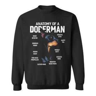Anatomy Of A Doberman Pinscher Dog Sweatshirt | Mazezy