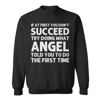 Angel Name Personalized Birthday Christmas Joke Sweatshirt - Monsterry