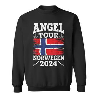 Angel Tour Norway 2024 Fishing Team Norway Flag Angler Sweatshirt - Seseable