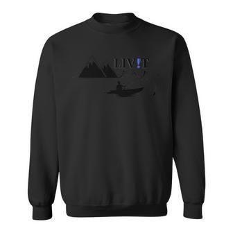 Angeln Köder See Rute Boot Freizeit Berge Ruhe Papa Onkel Sweatshirt - Geschenkecke