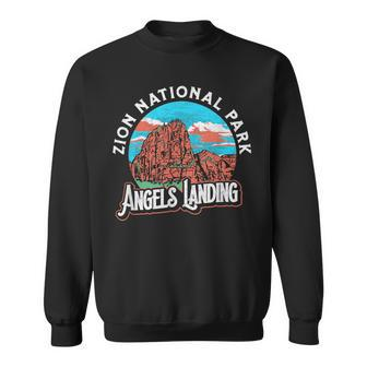 Angels Landing Zion National Park Vintage 80'S Graphic Sweatshirt - Monsterry DE
