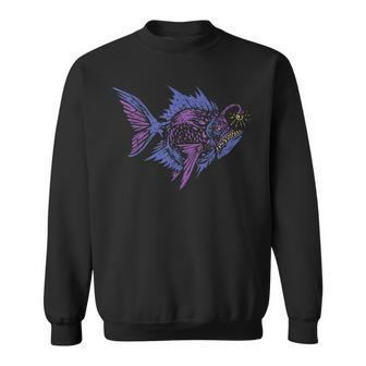 Anglerfish Deep Sea Creatures Sea Monster Angler Fish Sweatshirt - Monsterry