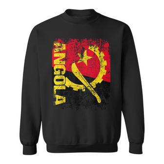 Angola Flag Vintage Distressed Angola Sweatshirt - Monsterry UK