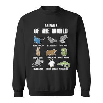 Animals Of The World Animals Names Ideas Sweatshirt - Seseable