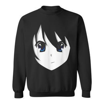 Anime Face Manga Lover Otaku Style Japanese Sweatshirt - Monsterry UK
