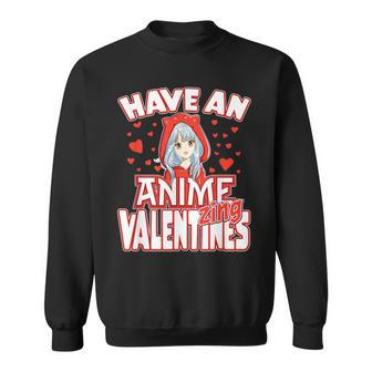 Anime Lover Valentines Day Anime Fans Ns Girls Boys Sweatshirt - Monsterry CA