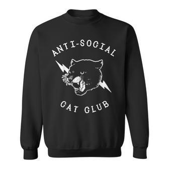 Anti Social Cat Club Panther Head T Sweatshirt - Monsterry DE