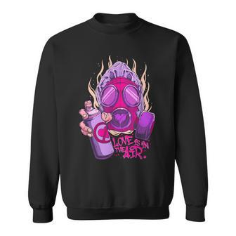 Anti Valentines Day Love Is In The Air Graffiti Single Sweatshirt - Monsterry