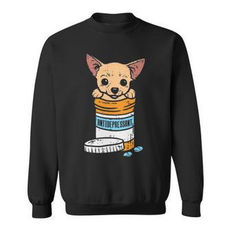 Antidepressant Chihuahua Cute Chiwawa Dog Lover Owner Gif Sweatshirt | Mazezy