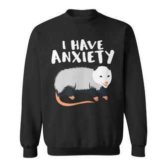 Anxiety Possum Opossum Sweatshirt - Monsterry