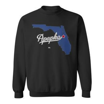 Apopka Florida Fl Map Sweatshirt | Mazezy