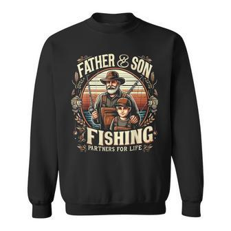 Apparel Dad And Son Fishing Partners For Life Fathers Day Sweatshirt - Seseable