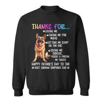 Apparel Thanks For Loving Me Happy Father's Day Best Dog Dad Sweatshirt - Seseable