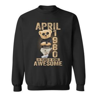 April 1980 44Th Birthday 2024 44 Years Of Being Awesome Sweatshirt | Mazezy