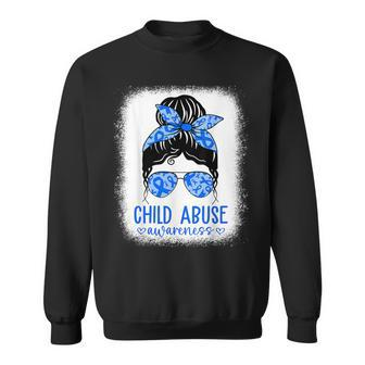 In April We Wear Blue Cool Child Abuse Prevention Awareness Sweatshirt | Mazezy