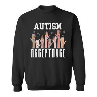 In April We Wear Red Autism Awareness Acceptance Red Instead Sweatshirt - Monsterry