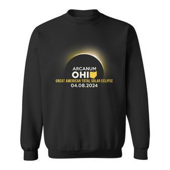 Arcanum Oh Ohio Total Solar Eclipse 2024 Sweatshirt | Mazezy