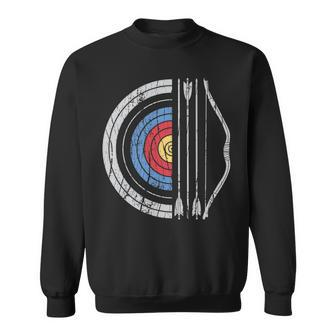 Archery Target Bow And Arrow Vintage Archer Sweatshirt | Mazezy