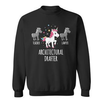Architectural Drafter Unicorn Profession Gag Sweatshirt - Monsterry UK