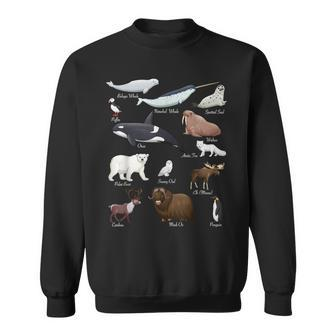 Arctic Wildlife Tundra Ecosystem Animal Names For Education Sweatshirt - Thegiftio UK