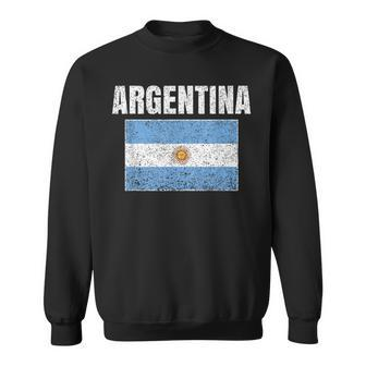 Argentinian Flag Vintage Argentina Map Country Sweatshirt - Monsterry CA