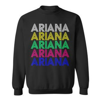Ariana Personalized First Name Retro Vintage Style Sweatshirt - Seseable