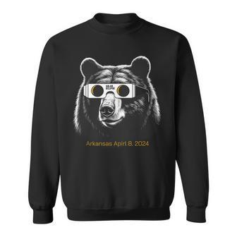 Arkansas April 8 Total Solar Eclipse 2024 Bear Fan Sweatshirt - Monsterry
