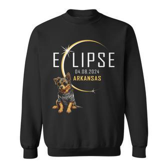Arkansas Total Solar Eclipse 2024 Dog Glasses Totality Sweatshirt | Mazezy