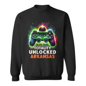 Arkansas Total Solar Eclipse 2024 Video Game Gamer Sweatshirt - Thegiftio UK