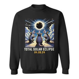 Armadillo Howling At Solar Eclipse Sweatshirt - Monsterry AU