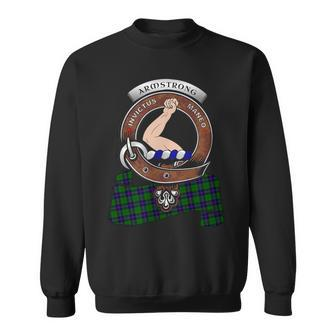 Armstrong Scottish Clan Badge & Tartan Sweatshirt - Seseable