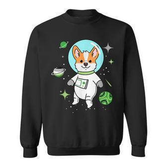 Aromantic Corgi In Space Aromantic Pride Sweatshirt - Monsterry DE