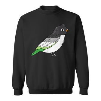 Aromantic Pride Bird Asexual Sweatshirt - Monsterry