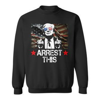 Arrest This Trump Fingers Pro Trump 2024 Sweatshirt - Monsterry DE