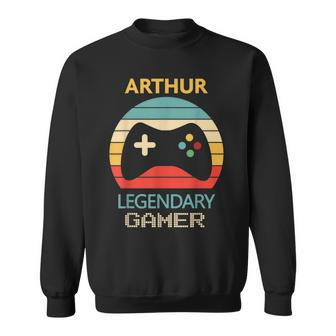 Arthur Name Personalised Legendary Gamer Sweatshirt - Seseable
