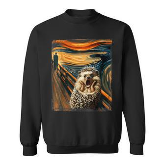 Artsy Scream For Hedgehog Lovers Artistic Hedgehog Sweatshirt - Monsterry UK