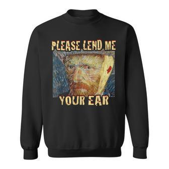 Artsy Van Gogh Meme For For Artists Men Sweatshirt - Monsterry
