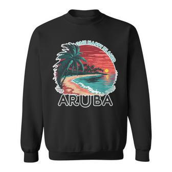 Aruba's One Happy Island Beautiful Sunset Beach Sweatshirt - Monsterry