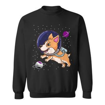 Asexual Corgi In Space Ace Pride Sweatshirt - Monsterry UK