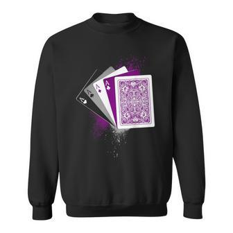 Asexuality Flag Ace Queer Playing Cards Demi Asexual Sweatshirt - Thegiftio UK
