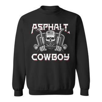Asphalt Cowboy Truck Driver Trucker Diesel Semi Sweatshirt | Mazezy