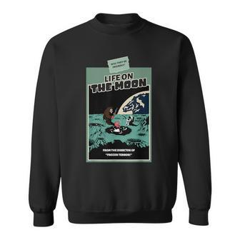 Astrology & Cartoon Alien Life On The Moon Sweatshirt - Thegiftio UK