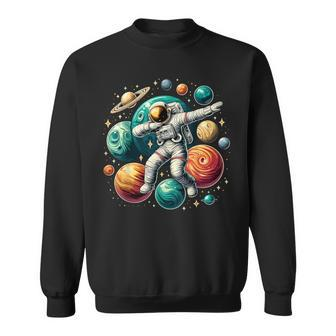 Astronaut Dabbing Planets Astronaut Science Space Sweatshirt | Mazezy AU