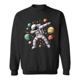 Astronaut Dabbing In Space Cosmic Galaxy Adventure Sweatshirt - Monsterry DE