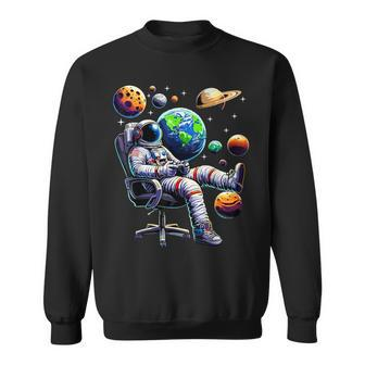 Astronaut Gamer Space Gaming System Planets Sweatshirt | Mazezy UK